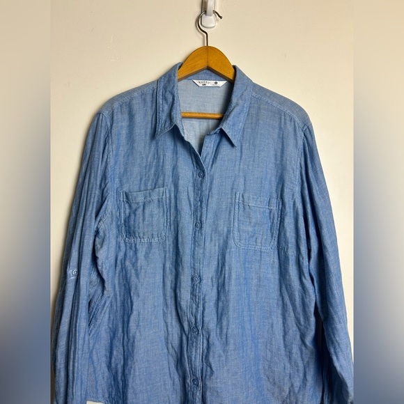 Riders by Lee XL old money Button-Up Shirt Gauze Classic Timeless Basic wardrobe - Picture 5 of 16